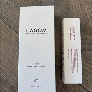 K-Beauty bundle Kopher Curepair Mela Cream & Lagom cleanser